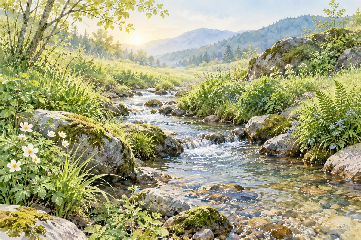 石间流淌的清溪